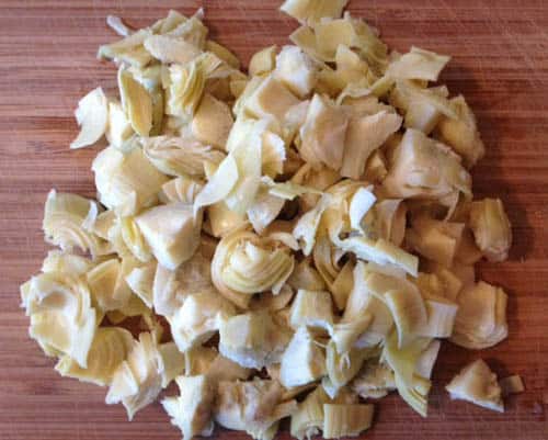 BaconDip3 Chopped artichoke hearts at Happy Simple Living blog