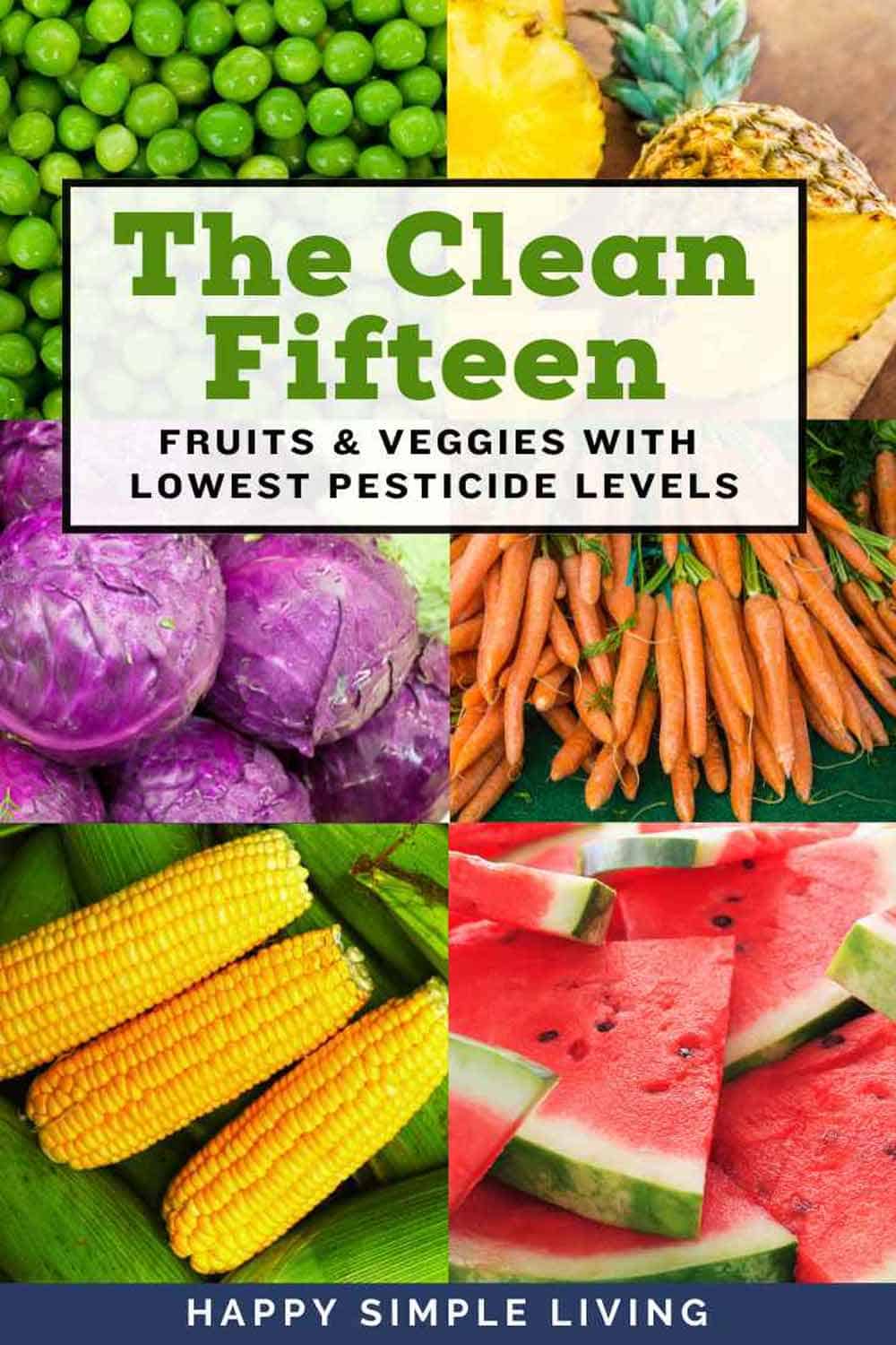 A collage with cabbage, corn, melons, and other produce.