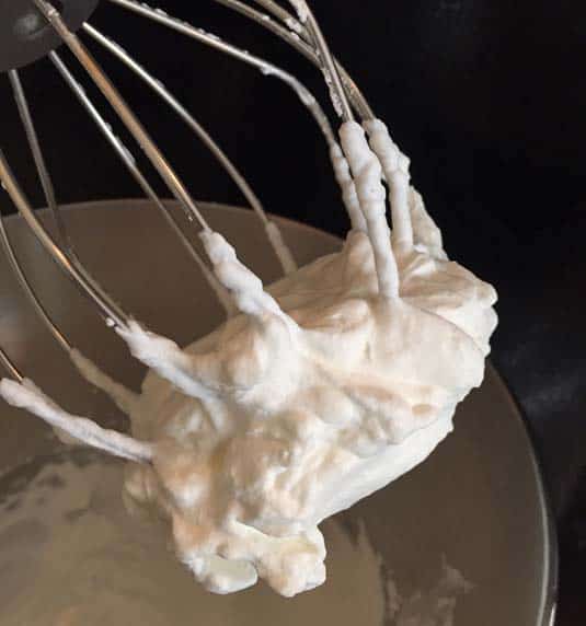 stiff whipped cream
