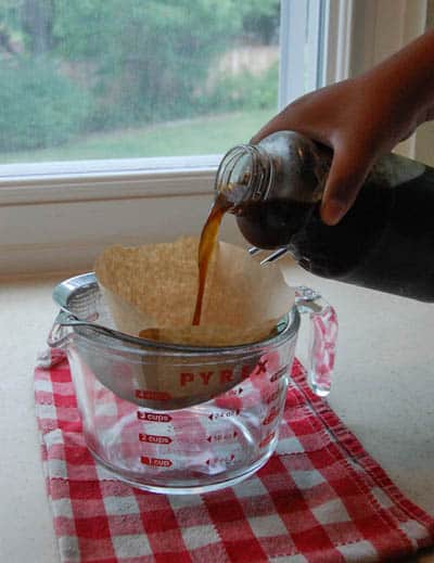 Strain the coffee through a filter