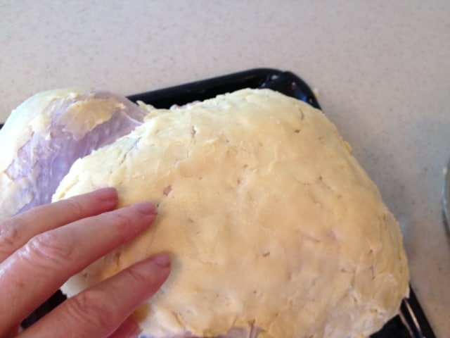 photo(4) Coating the turkey with beurre manie at Happy Simple Living blog