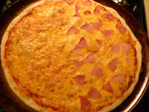 PizzaA Canadian bacon pizza at Happy Simple Living