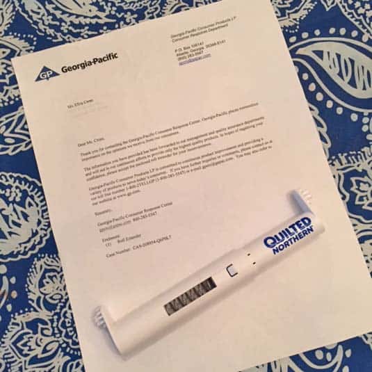 Letter from Quilted Northern