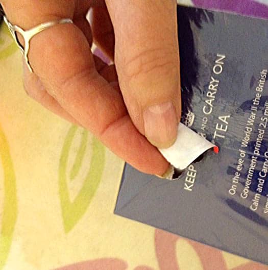 How to easily remove a price sticker, from Happy Simple Living.