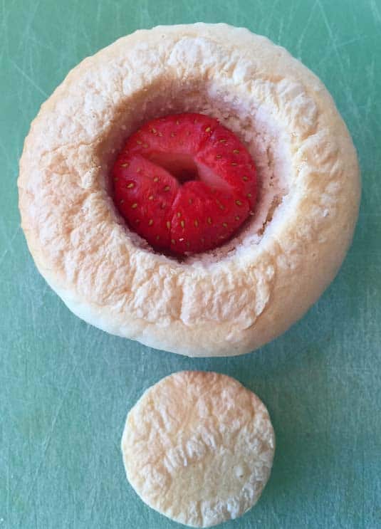 Strawberry filled cupcake